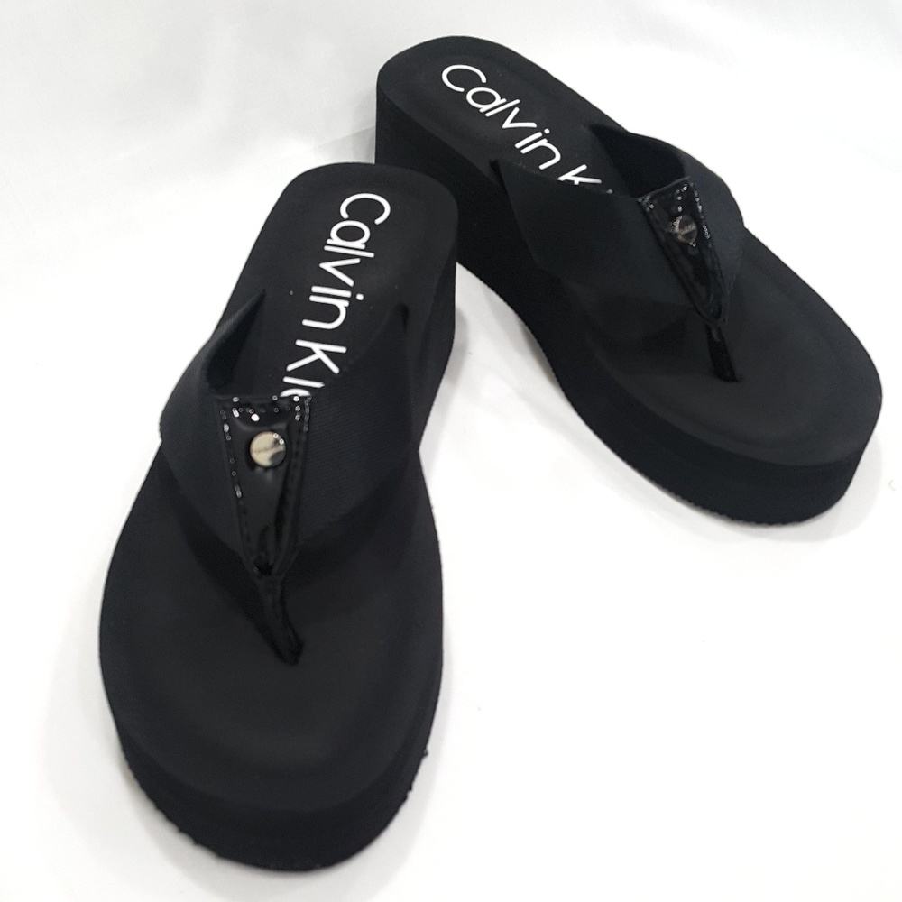 Calvin Klein Women's Mulan Nylon Webbing Sandals